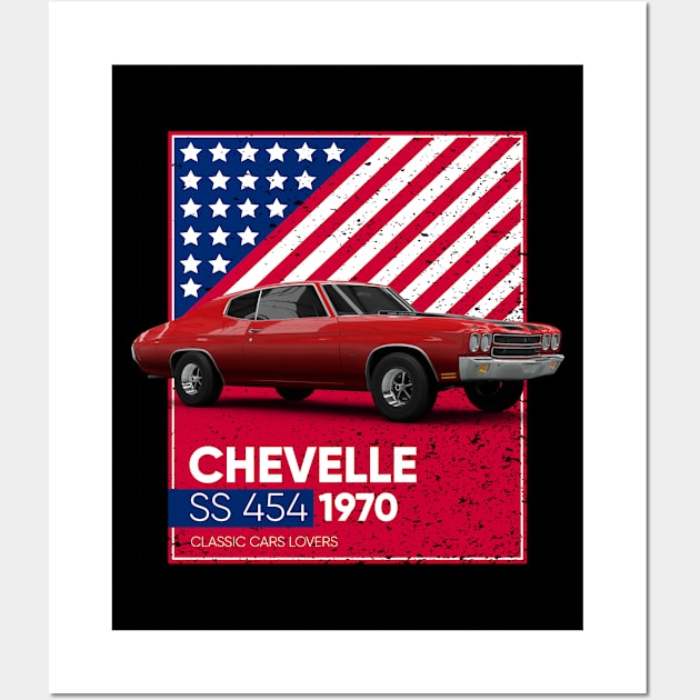 Classic Car Chevelle SS 454 1970 Wall Art by cecatto1994